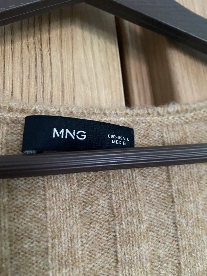 Bej Kadın Triko Uzun Kollu Kazak - Görsel 2