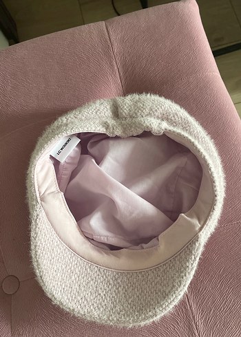 Pudra Pembesi  Örgü Kadın Şapka - Görsel 2