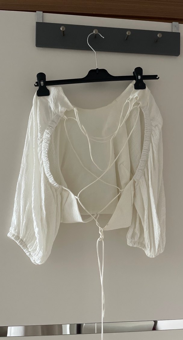 İpekyol marka Kadın Beyaz Keten Bohem Uzun Kollu Bluz - Görsel 2