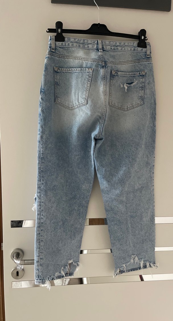 Twist marka Kadın Gri Mavi Yırtık Salaş Kot Pantolon - Görsel 2