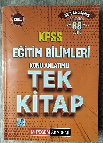 pegem tek kitap eğitim bilimleri