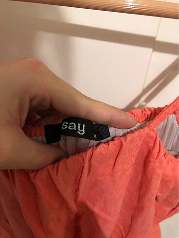 l Beden turuncu Renk SAY KETEN/PAMUK ELBİSE