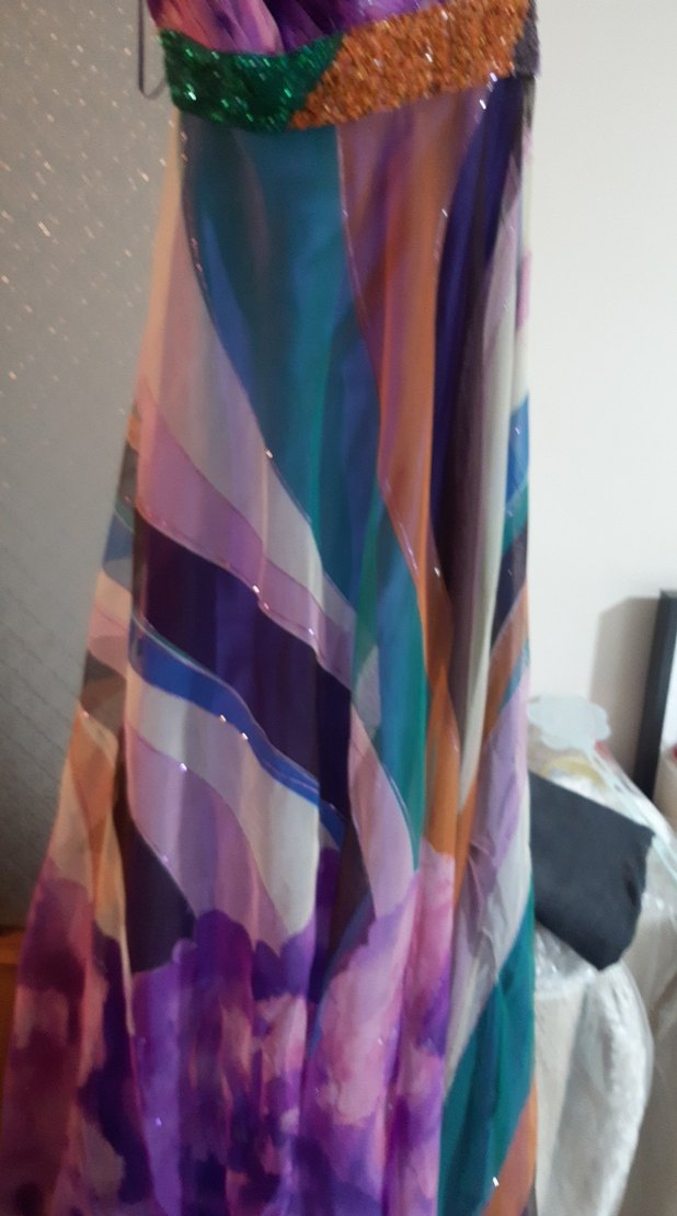 Bohem Tarzda Renkli Uzun Drapeli Elbise - Görsel 3