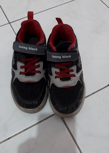 Tonny Black Erkek Çocuk Spor Ayakkabı Siyah Gri