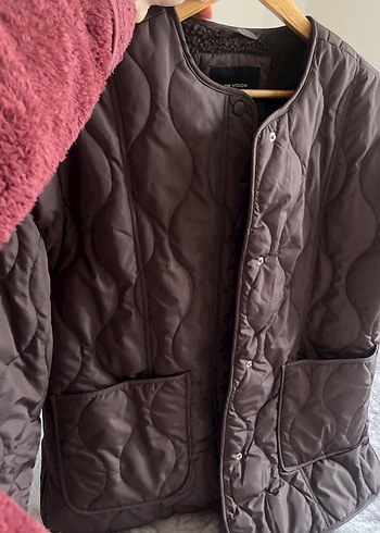 Düğmeli Kahverengi Kadın mont - Görsel 4