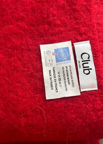 Kırmızı Örgü Kadın Şal atkı Beymen - Görsel 2