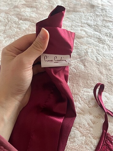 Pierre Cardin Bordo gecelik sabahlık pierre cardin