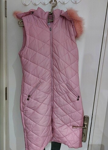 Pudra pembe şişme yelek