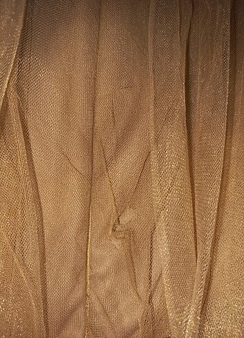 38 Beden kahverengi Renk Abiye elbise 