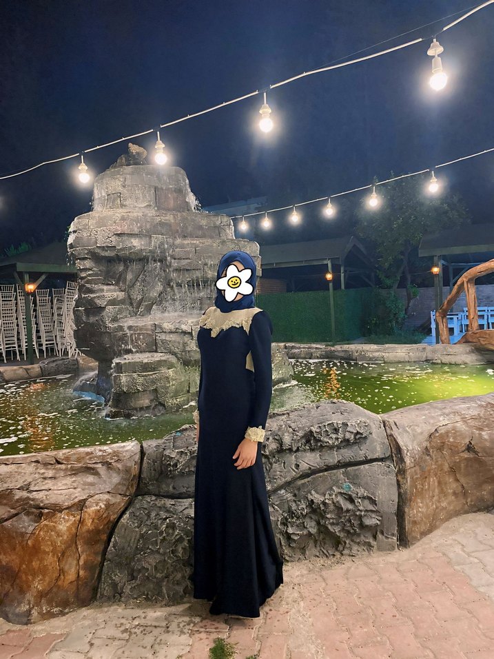 Lacivert Uzun Abiye - Görsel 4