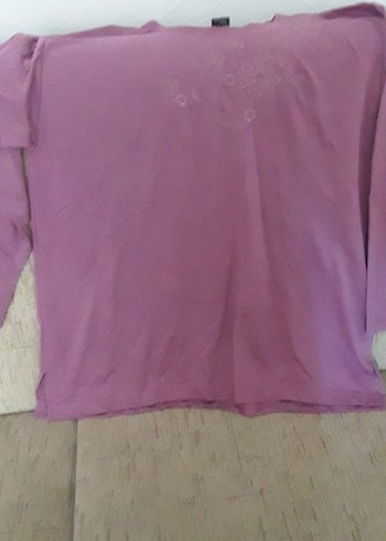 Diğer Bağcıklı Mor Uzun Hamile Tshirt