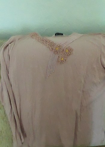 m Beden Bağcıklı Mor Uzun Hamile Tshirt