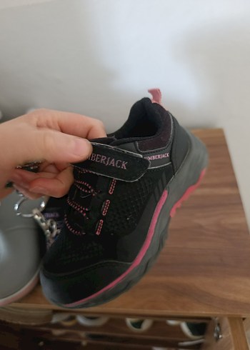 Kız Çocuk Siyah Cırtcırtlı Spor Ayakkabı - Görsel 2