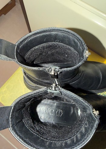 Tamer Tanca Siyah Hakiki Deri Kadın Bot - Görsel 9