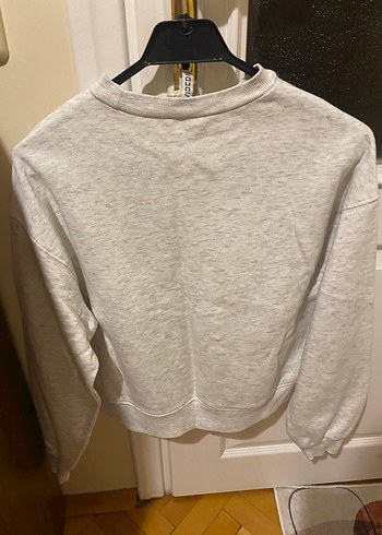 H&M Gri Basic Kadın Sweatshirt