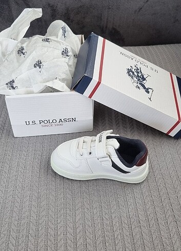 22 Beden beyaz Renk U.S. Polo Assn. Erkek Bebek Spor Ayakkabı