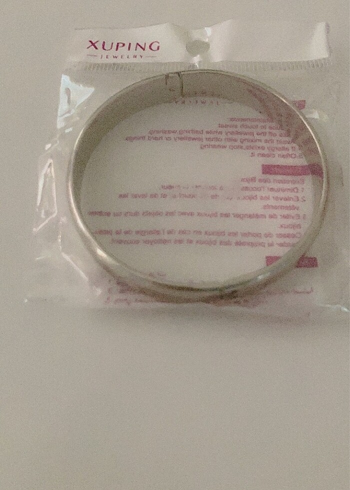 Xuping kalın gümüş renk kelepçe - Görsel 3