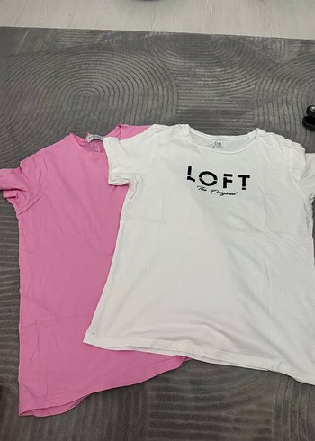 Stradivarius Loft Logo Baskili Rahat Tisortler