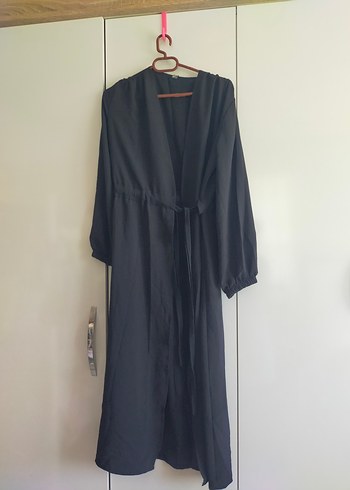 Siyah Uzun Kol Rahat Kesim kimono