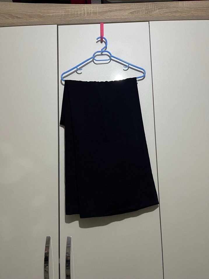 Kadın Siyah Drapeli Saten Pantolon - Görsel 2