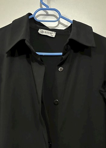 Kadın Siyah Uzun Kollu Salaş Uzun Elbise - Görsel 2