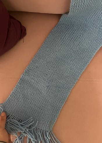 Mavi Triko Kadın Şal - Görsel 2