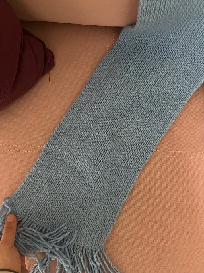 Mavi Triko Kadın Şal - Görsel 2