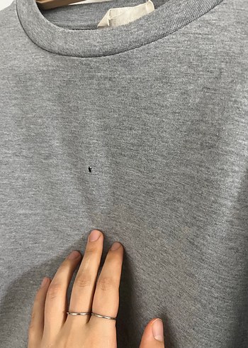 Gri Kadın Uzun Kollu Sweatshirt - Görsel 3