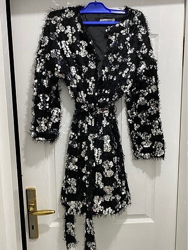 m Beden siyah Renk Taşlı şık ceket kimono