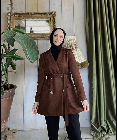 Kahverengi blazer ceket