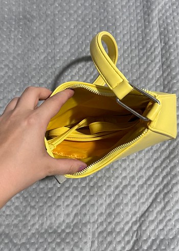 Beden Sarı Minimalist Deri Kadın Çanta