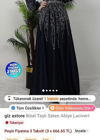 48 Beden lacivert Renk Tesettür saten taşlı abiye son fiyat teklife kapalıyız