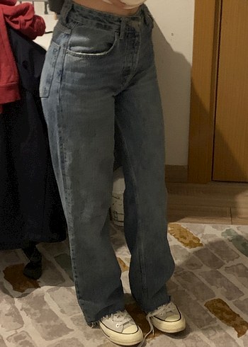 Zara Zara Bol Kesim Midi Denim Kadın Jean