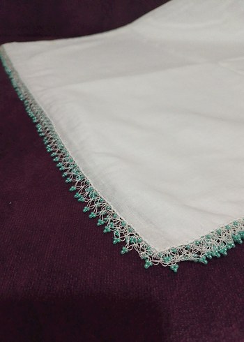 Yeşil Boncuklu Örgü Saç Aksesuarı - Görsel 4