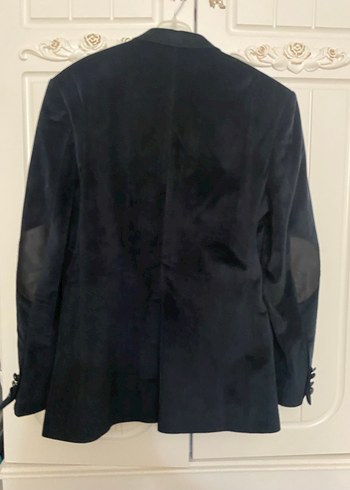 48-6 drop Beden siyah Renk Düğmeli Siyah Süet Erkek Blazer Ceket