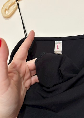 Siyah  İnce Askılı Kadın Atlet - Görsel 3