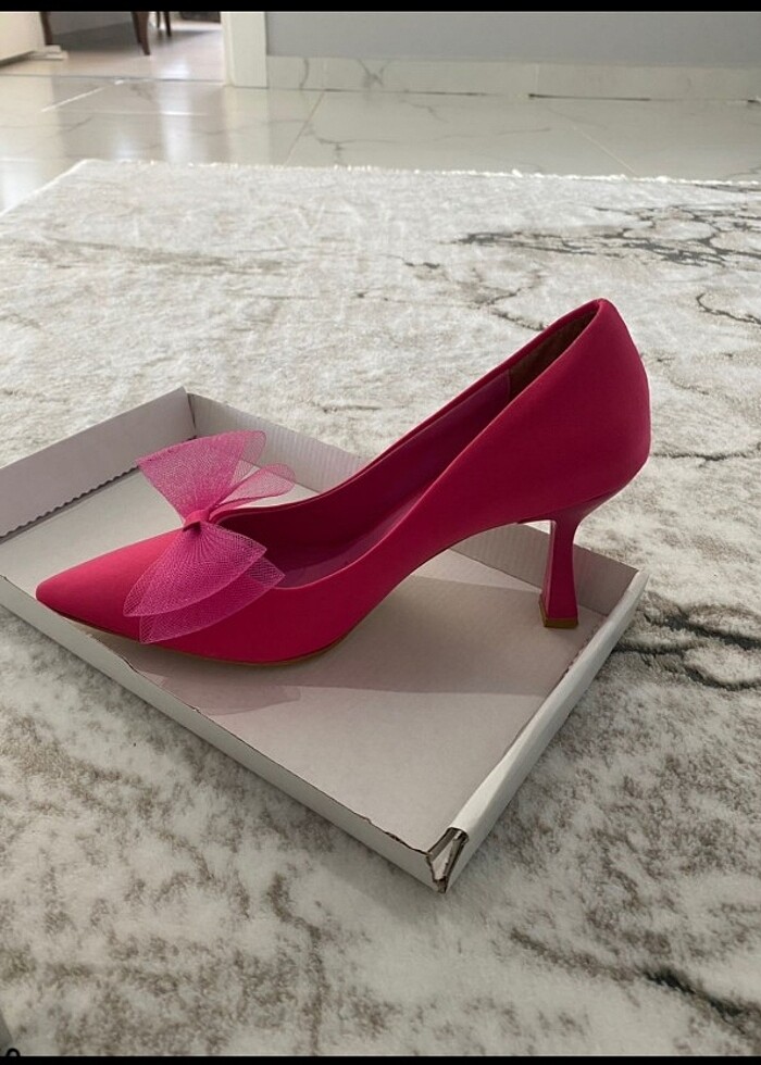 Fuşya topuklu stiletto  - Görsel 2