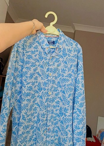 Mavi Desenli Erkek Çocuk Gömlek - Görsel 3