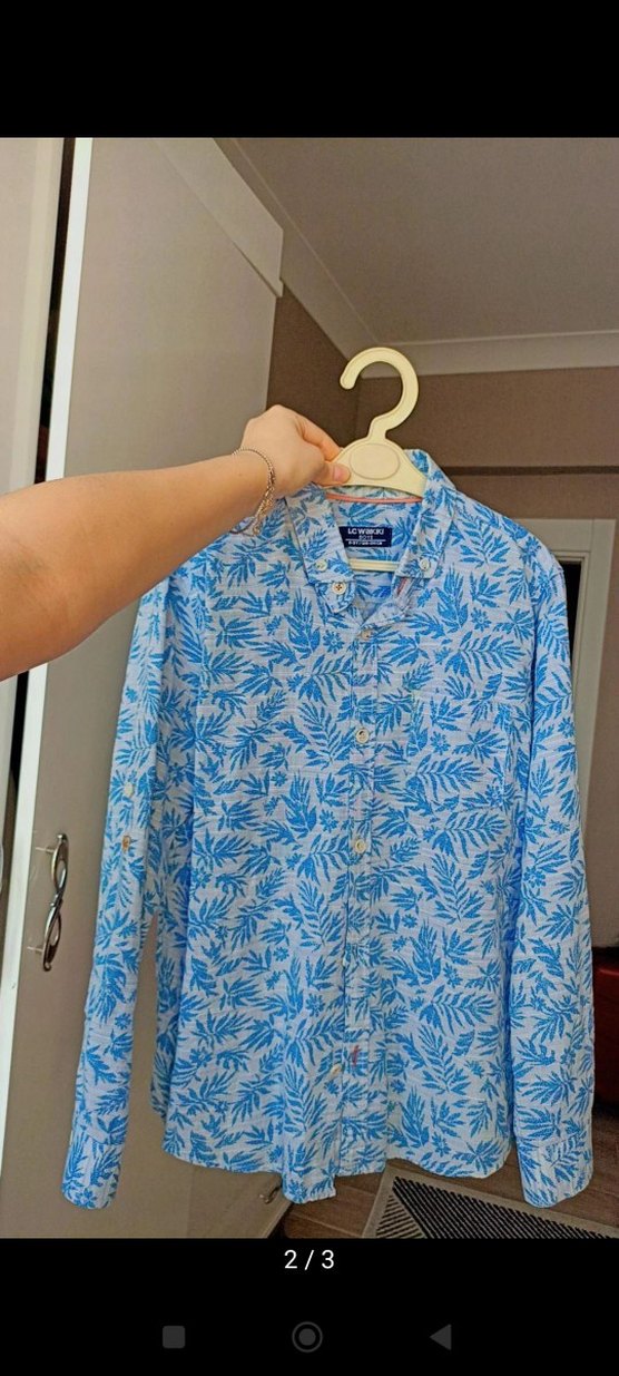 Mavi Desenli Erkek Çocuk Gömlek - Görsel 2