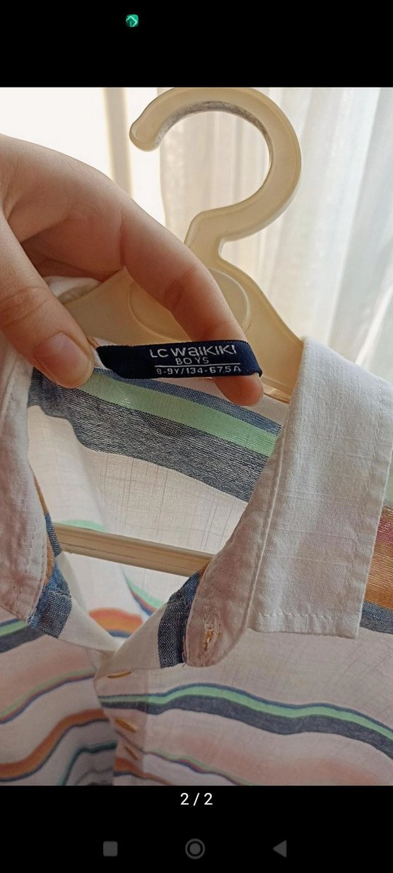 Erkek Çocuk Renkli Düğmeli Kısa Kollu Gömlek - Görsel 2