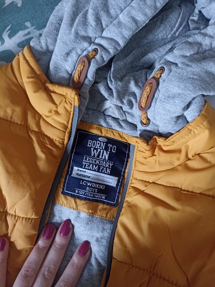 Sarı Kapüşonlu Erkek Çocuk Yelek - Görsel 2