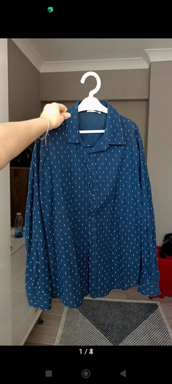 Mavi  Erkek Cocuk  Gömlek 10 11 yas - Görsel 3