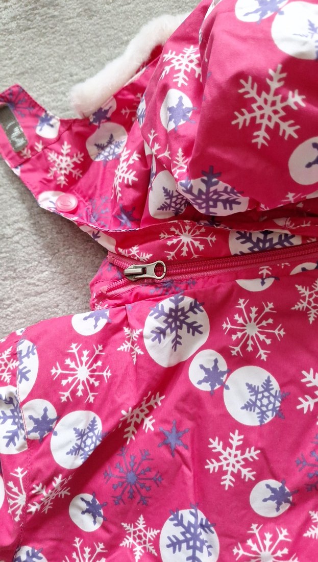 Renkli Baskılı Kız Bebek Kayak Tulumu - Görsel 4