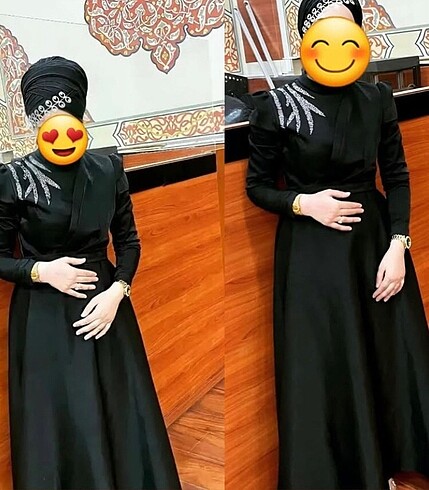 42 Beden siyah Renk Satılık abiye