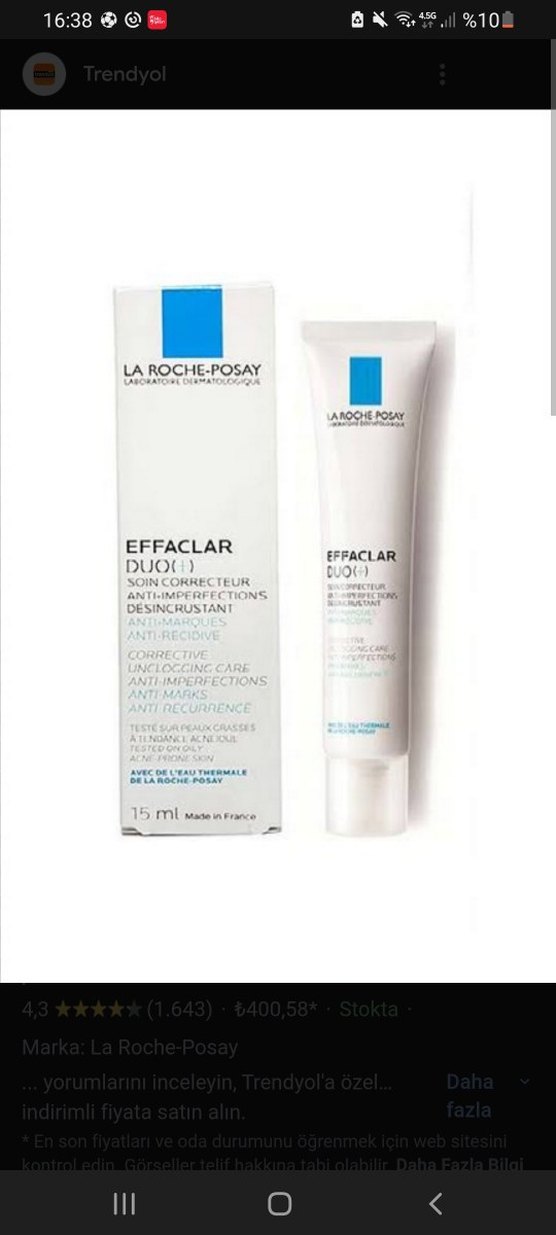 cerave yüz temizleme ve la roche posay effaclar duo krem ikili - Görsel 2