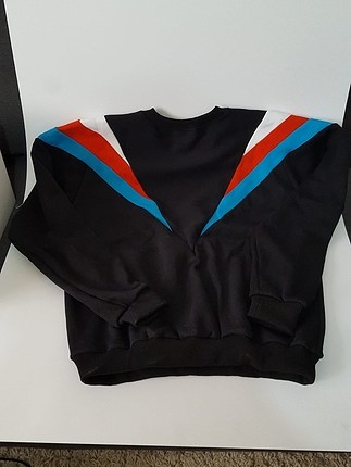 universal Beden siyah Renk vintage görünümlü sweatshirt