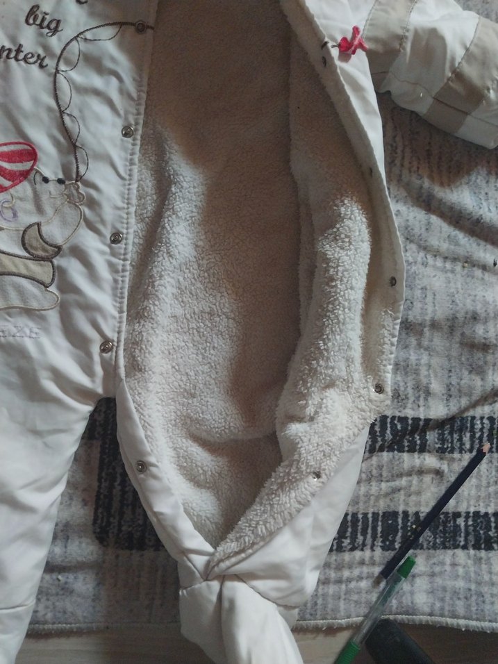 Kapüşonlu unisex Kış Tulumu sıcacık 3 aydan 1 bucuk yasa kadar - Görsel 2