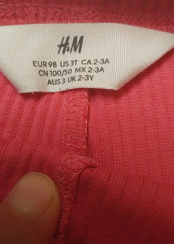 Kız Çocuk Pembe Pamuklu Tayt - Görsel 3