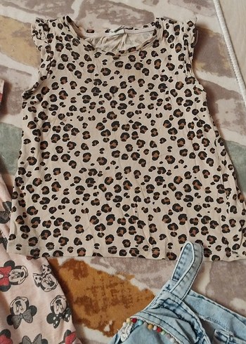 Nakışlı Renkli Kız Kot Tulum - Görsel 3