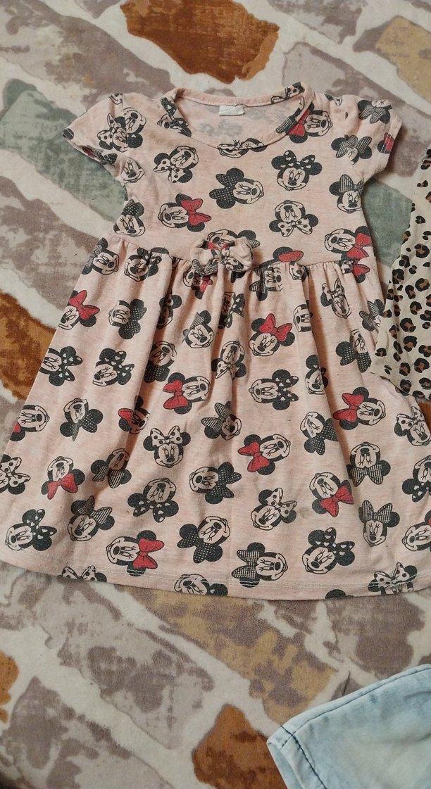 Nakışlı Renkli Kız Kot Tulum - Görsel 2